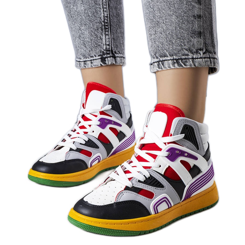 Botines negros de Marjorie blanco