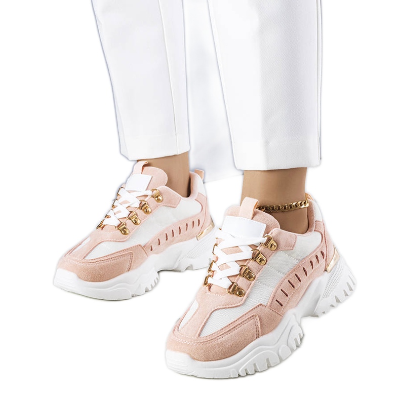 Zapatillas Mindy blancas y rosas blanco