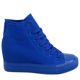 BM Parks zapatillas de deporte azules con cuña al tobillo azul marino