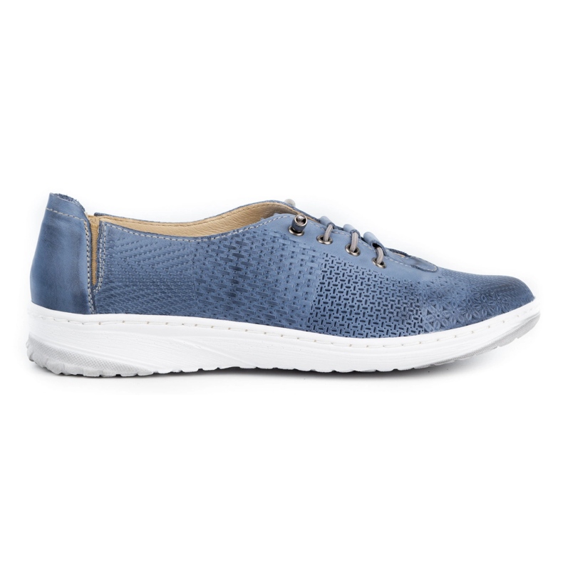WASAK Zapatos mujer sneakers de piel 0625W azul