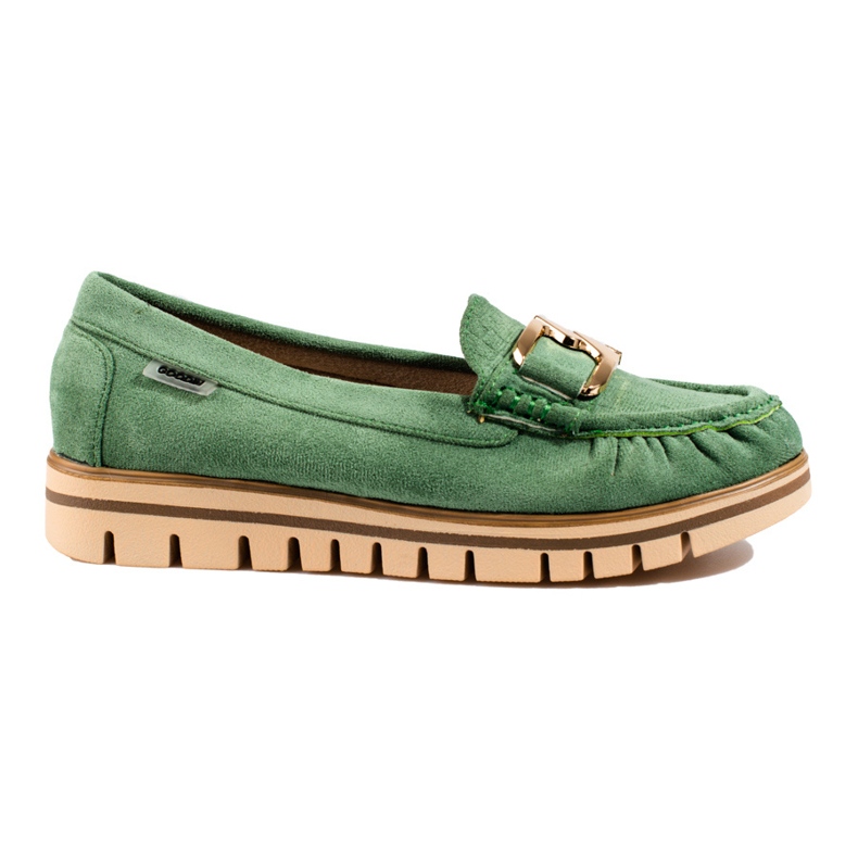 SHELOVET Mocasines mujer Shelobvet ante verde