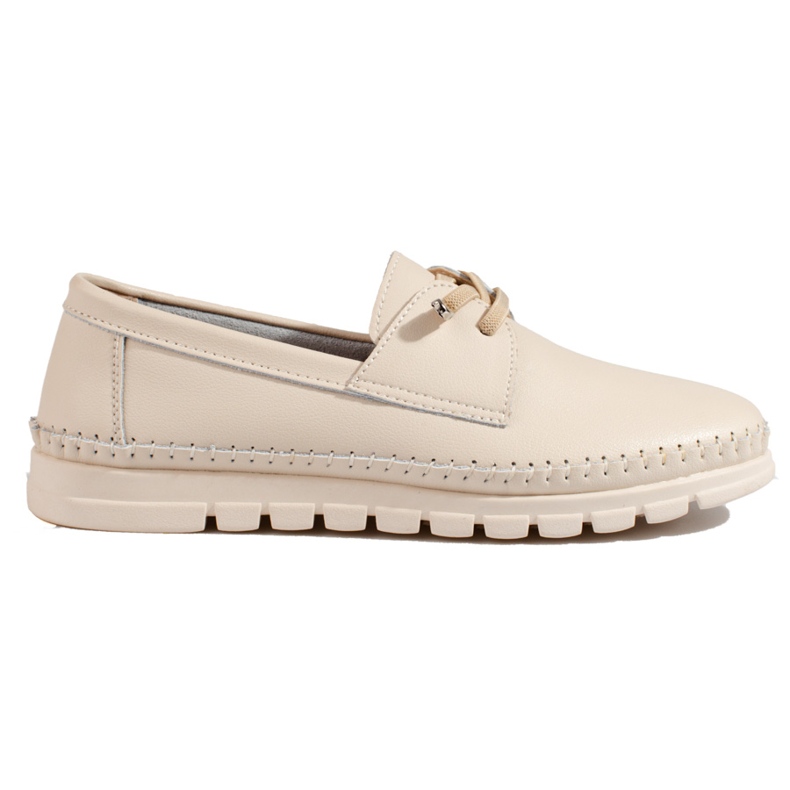 Zapatos vinceza piel beige