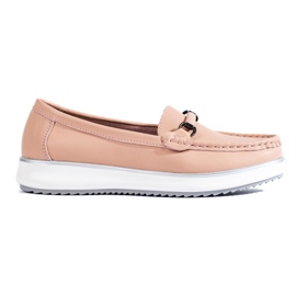 Mocasines de mujer clásicos Vinceza de piel polvo rosado