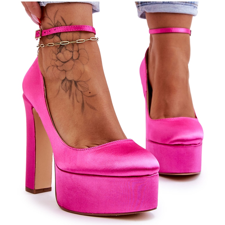 BM Bombas De Tacón Alto De Moda Fucsia Hayden rosado