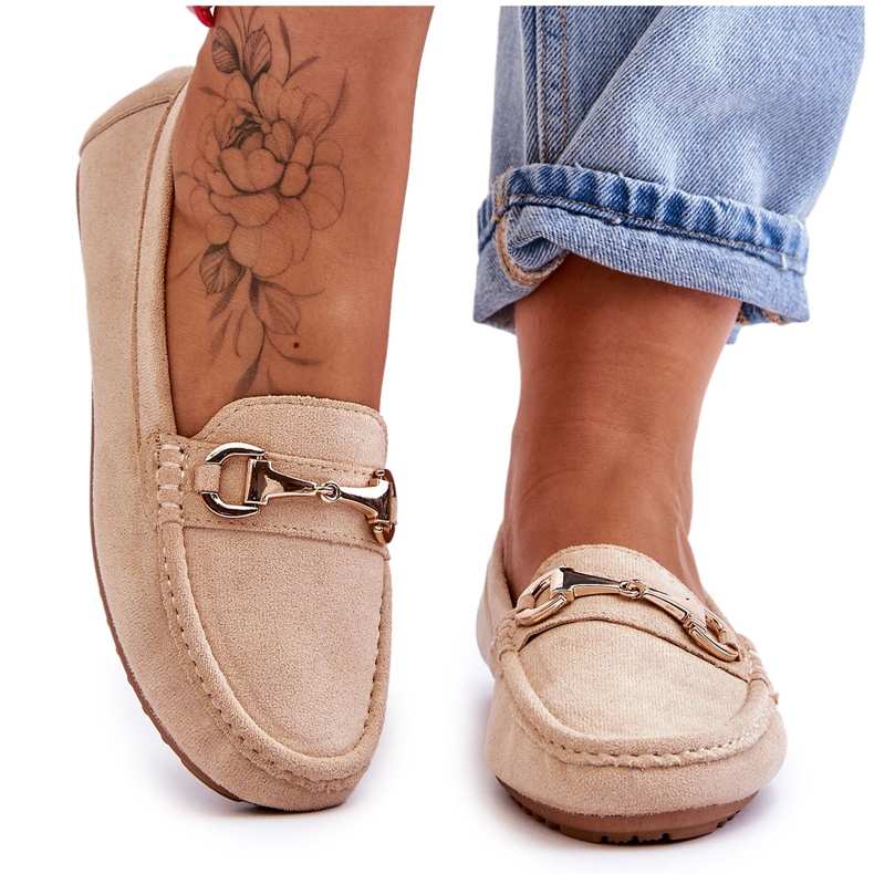 FC3 Mocasines Clásicos De Ante Con Adornos Arla Beige FC3 Mocasines Clásicos De Ante Con Adornos Arla Beige