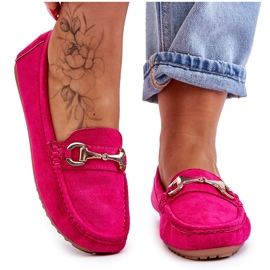 FC3 Mocasines Clásicos De Ante Con Adorno Arla Fucsia rosado
