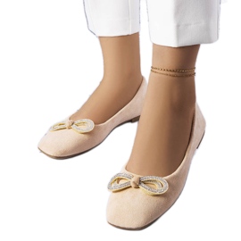 Bailarinas beige con lazo Gaillou