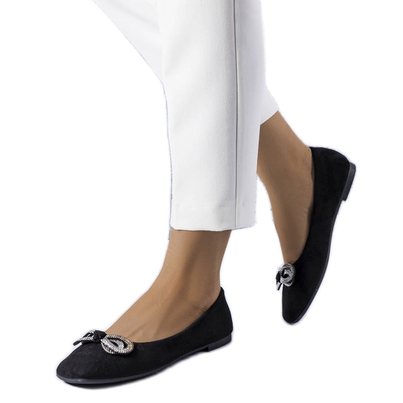 Bailarinas negras con lazo Gaillou negro