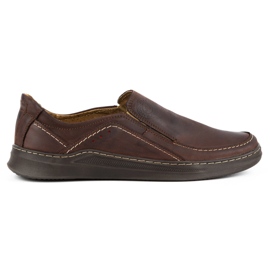 Olivier Slip-on de hombre en piel SLIP-ON 216GT marrón