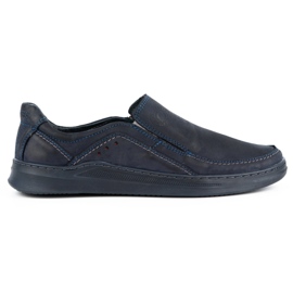 Olivier Slip-on de hombre en piel SLIP-ON 216GT azul marino