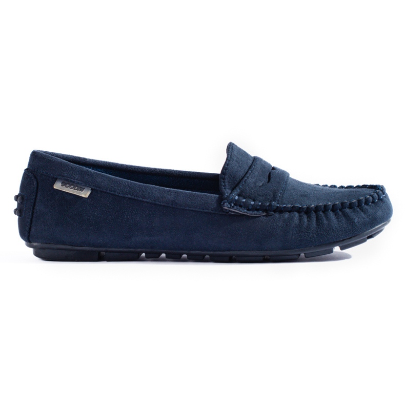 Cómodos mocasines de mujer Shelovet azul marino sin cordones