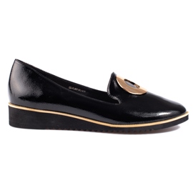 Mocasines Shelovet charol negro