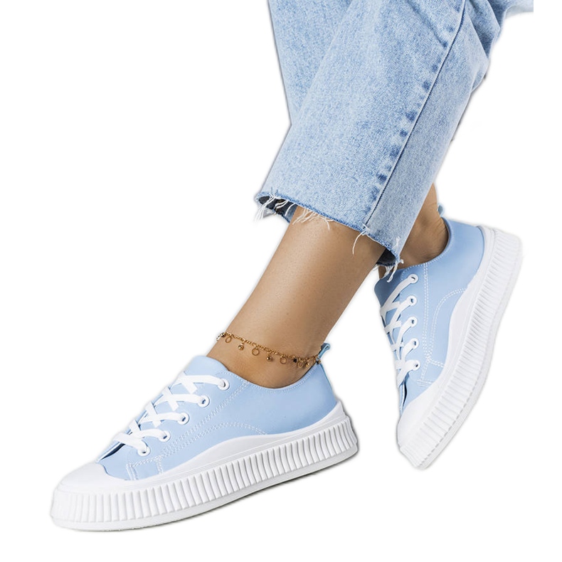 Zapatillas azules con plataforma de Parmentier