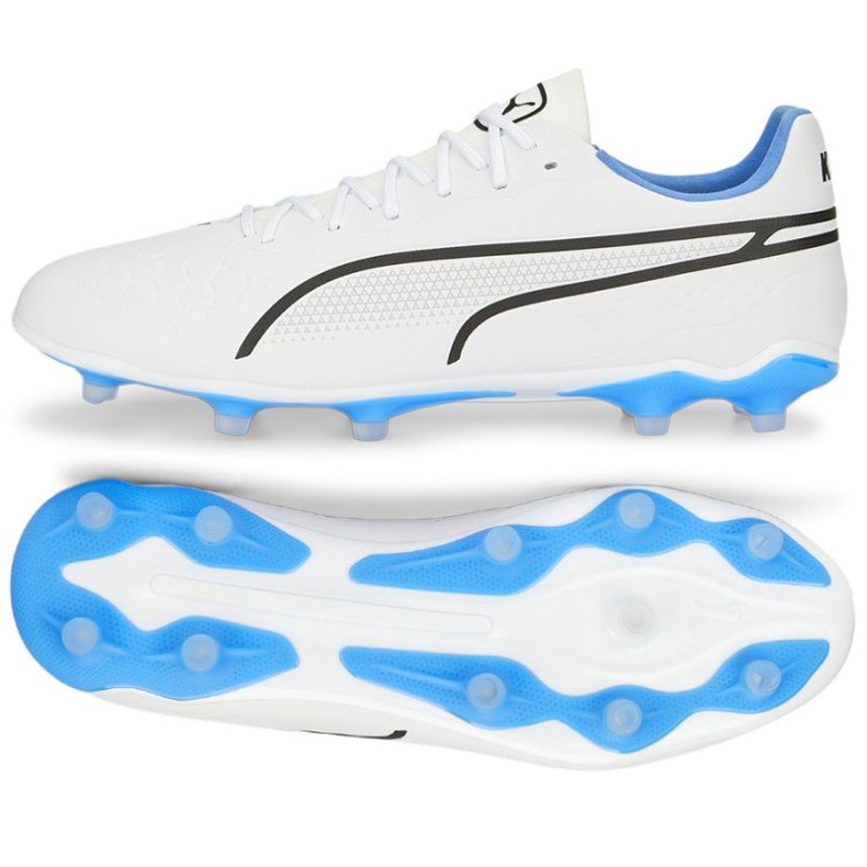 Puma King Pro Fg M 107099 01 zapatos de fútbol blanco blanco