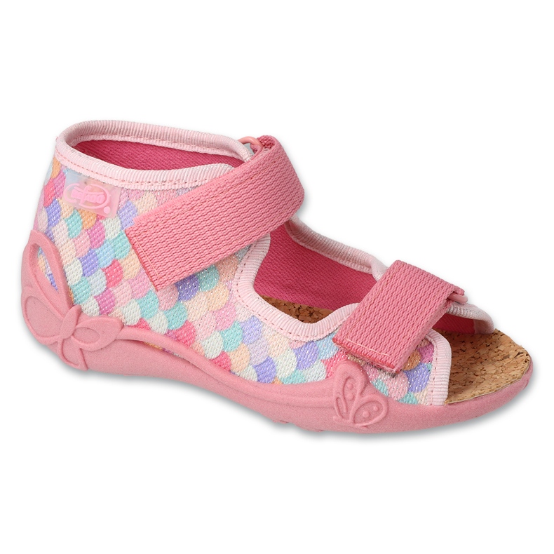 Zapatillas infantiles befado con plantilla de corcho 343P003 rosa rosado