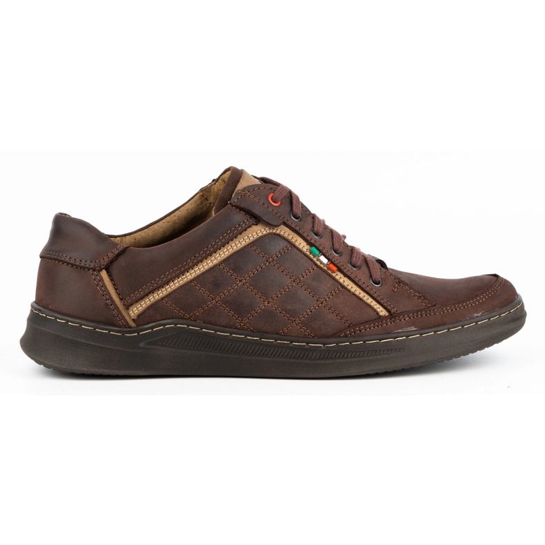 Olivier Zapatos casual de hombre en piel 297GT marrón