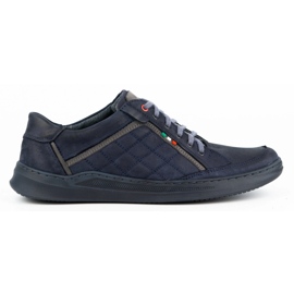 Olivier Zapatos casual hombre piel 297GT azul marino