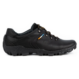 Olivier Zapatos trekking hombre piel 214GT negro