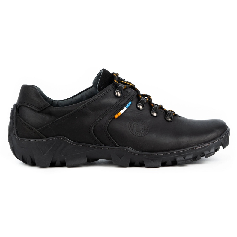 Olivier Zapatos trekking hombre piel 214GT negro