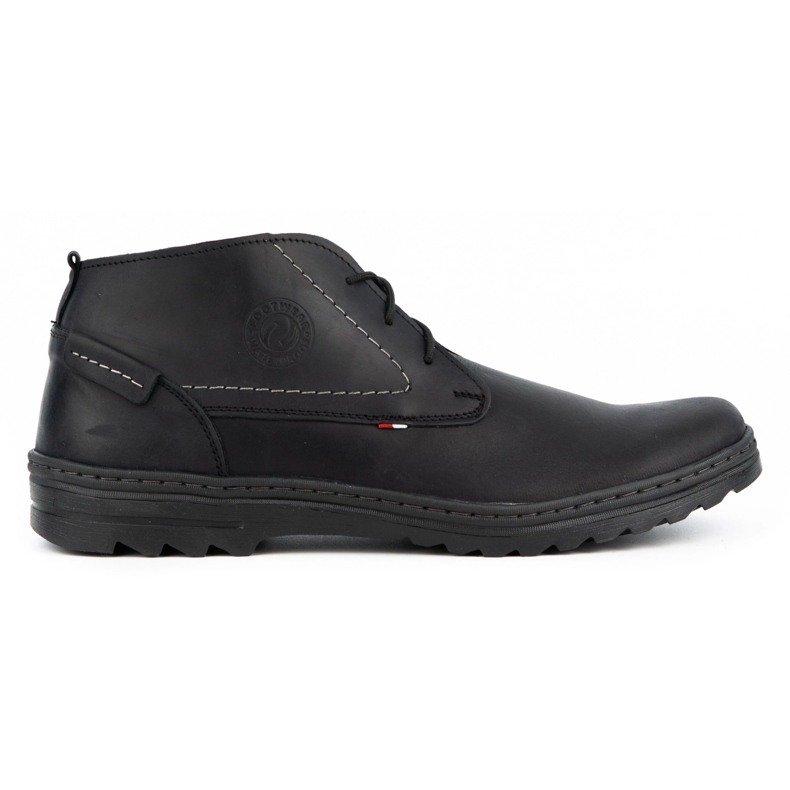 Olivier Zapatos casuales de cuero para hombres 234GT negros