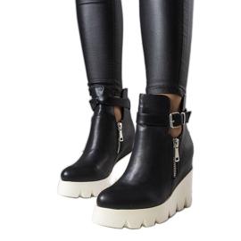 Botas de cuña negras de Sherri negro