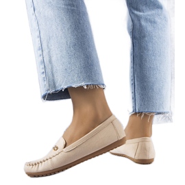 BM Mocasines beige con plantilla de piel de Verrill
