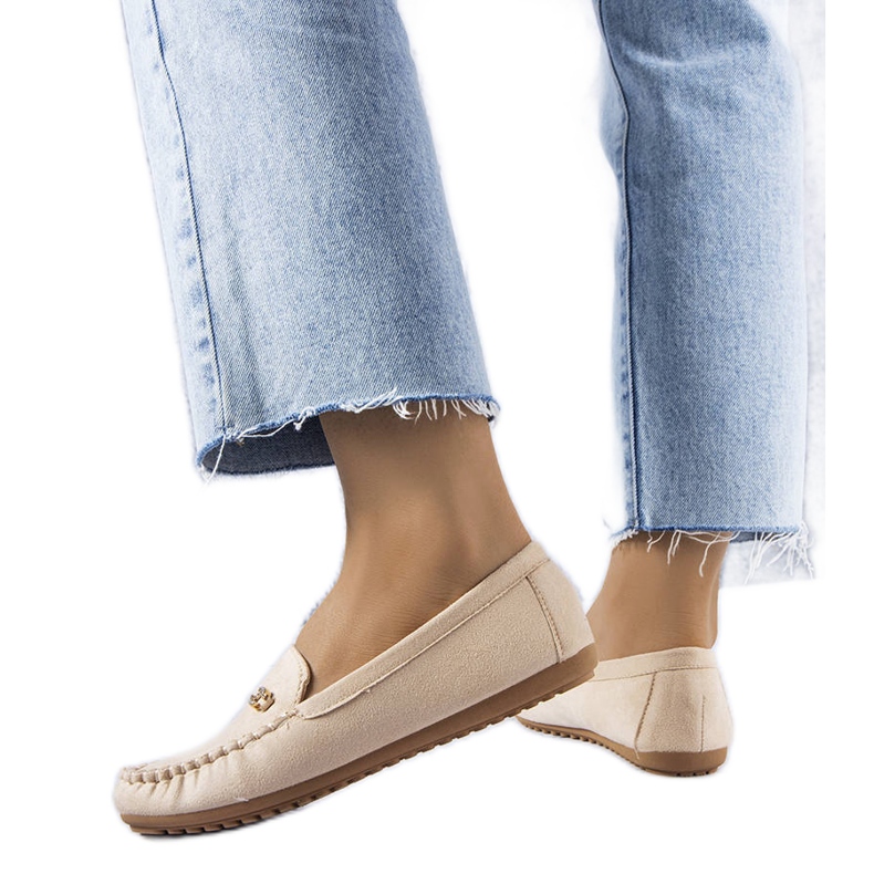 BM Mocasines beige con plantilla de piel de Verrill