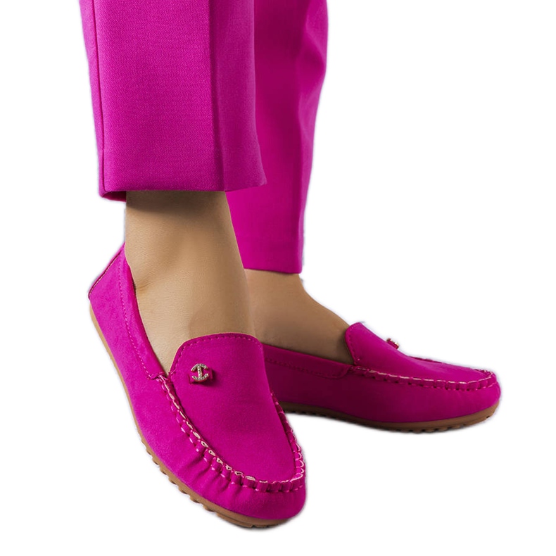 Mocasines rosas con suela de cuero de Verrill rosado