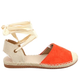 Alpargatas con cordones Romina Orange naranja