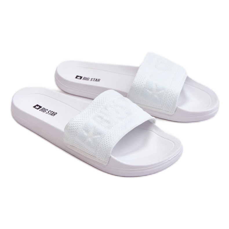 Pantuflas Big Star de moda para mujer LL274A159 Blanco Pantuflas Big Star de moda para mujer LL274A159 Blanco