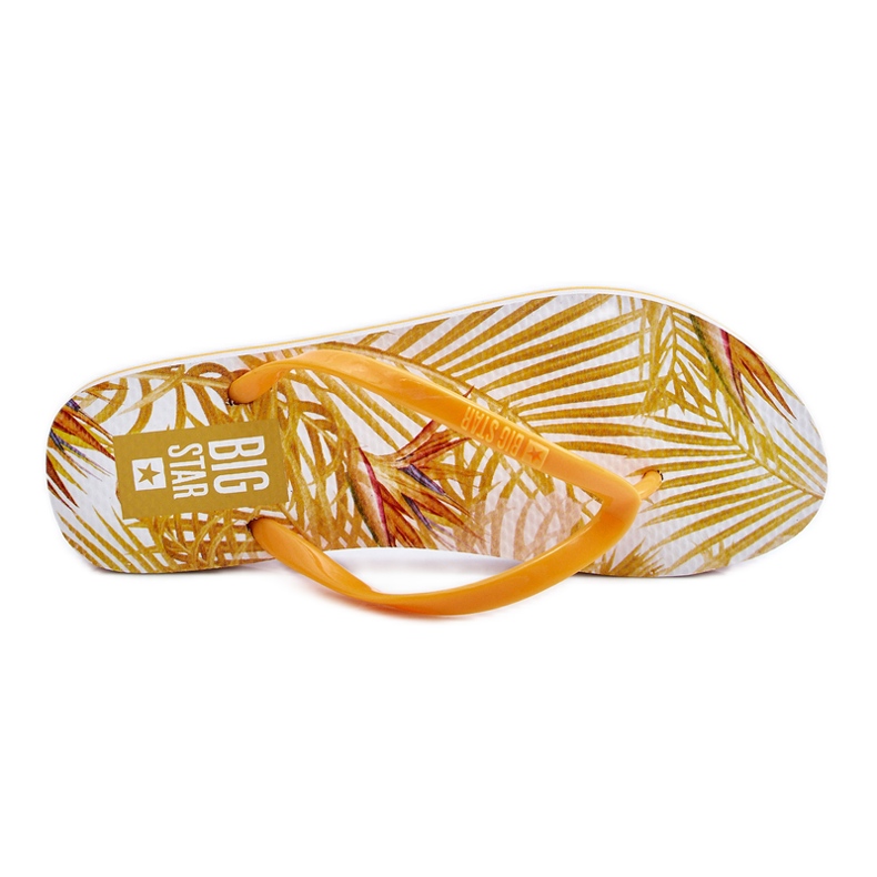 Chanclas de moda para mujer Big Star LL274819 Amarillo