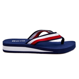 Chanclas con plataforma Big Star para mujer LL274779 Azul marino