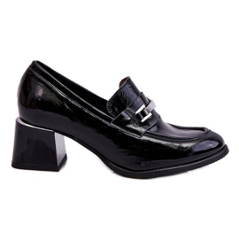 Lemar Cómodos Zapatos De Salón Lacados Damira Negros
