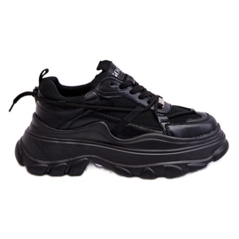 Zapatos Deportivos En Una Plataforma Masiva GOE LL2N4030 Negro