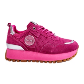 Deportivas Mujer Ante Plataforma GOE LL2N4002 Fucsia rosado