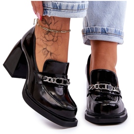 S.Barski Bombas cómodas en tacones masivos Julien negro