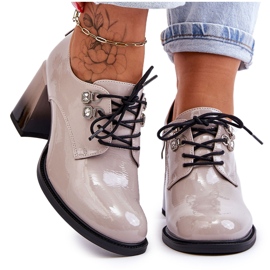 S.Barski Zapatos De Tacón Alto De Moda Darren Gris Claro