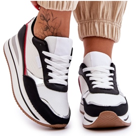 BM Deportivas De Mujer Con Cuña Y Plataforma Blanco Y Negro Allen