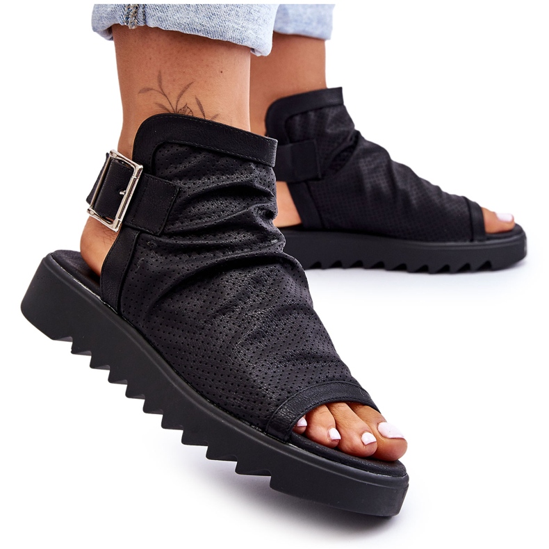 BM Sandalias Botines Mujer Adonis Negro