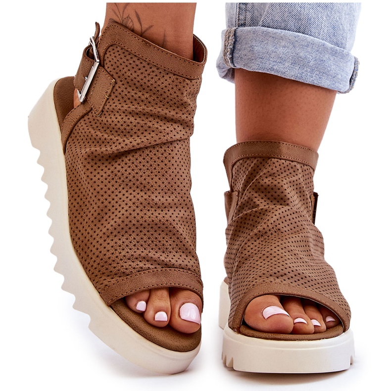 BM Sandalias De Mujer Camel Adonis Botines marrón