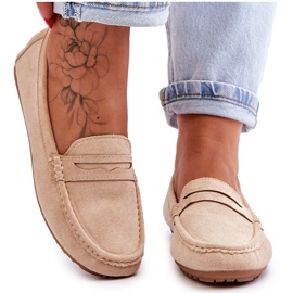 FC3 Mocasines Clásicos Mujer Ante Beige Ivana