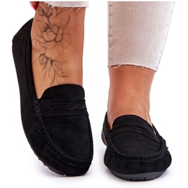 FC3 Mocasines Clásicos Mujer Ante Negro Ivana