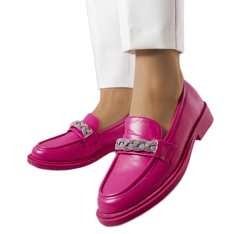Mocasines rosas con pedrería de Colette rosado