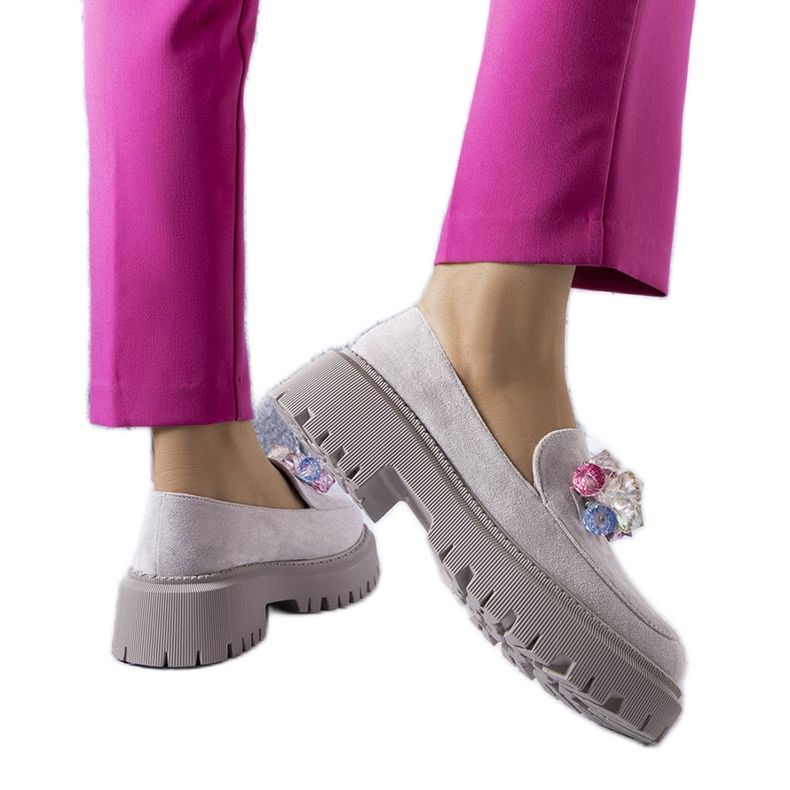 PA1 Zapatos brogue grises con cristales de Levasseur