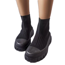 Zapatillas calcetín negras de Searlait negro
