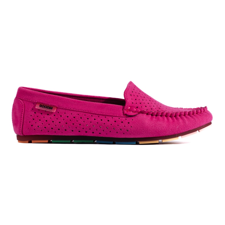 Cómodos mocasines Shelovet ante rosa rosado
