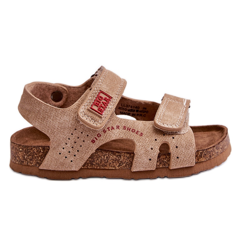 Sandalias Infantiles Ligeras Velcros Big Star LL374140 Beige marrón