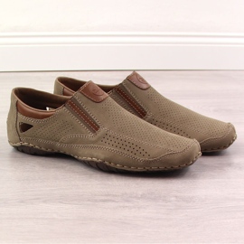 Zapatos hombre Rieker 06350-25 marron piel calada marrón Zapatos hombre Rieker 06350-25 marron piel calada marrón