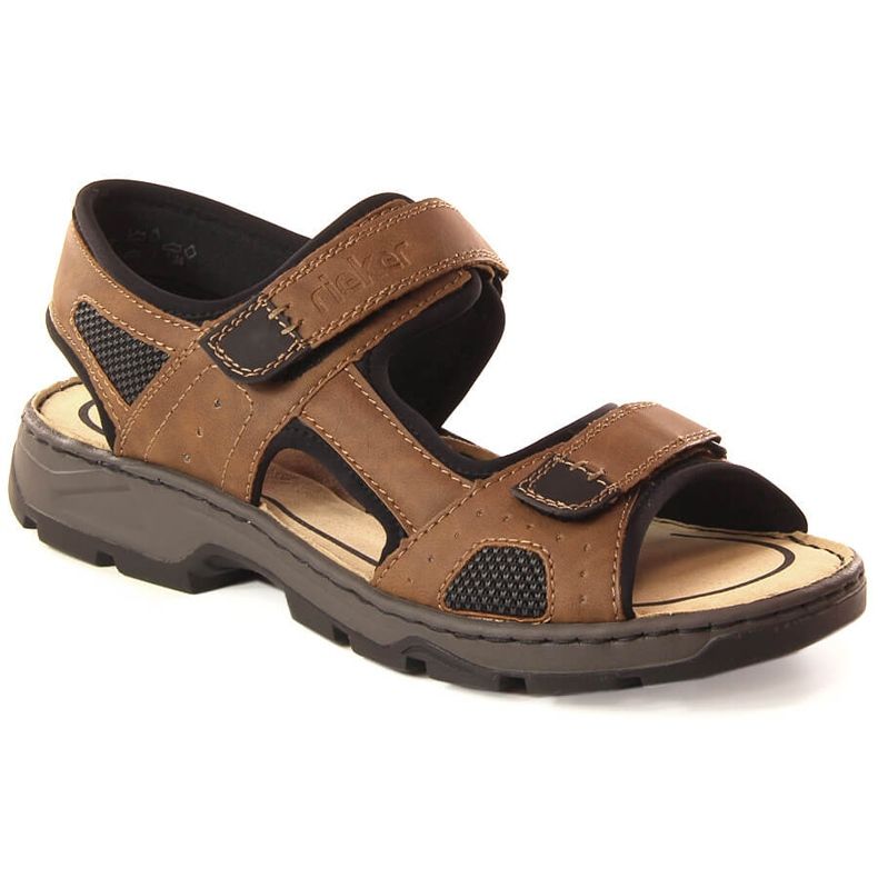 Sandalias hombre cómodas marrones con velcros Rieker 26156-25 marrón Sandalias hombre cómodas marrones con velcros Rieker 26156-25 marrón