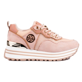 W. Potocki Deportivas mujer con cordones Potocki polvo rosado